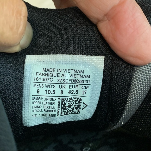 Converse All Star Low Top Gray Unisex Sneakers Men’s 9 / Womens 10.5 - Picture 10 of 10